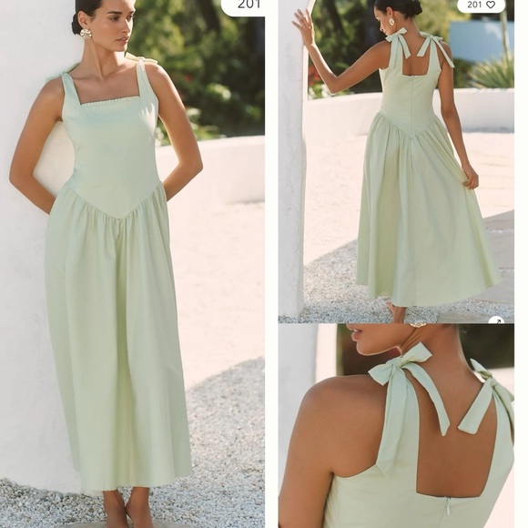 Anthropologie Peixoto Harlow Sleeveless Drop-Waist Maxi Dress Mint Green - Picture 1 of 15